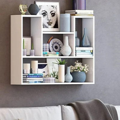 Kệ Giá Sách Treo Tường Sáng Tạo Với Kết Cấu Giấu Chân Chắc Chắn Tundo CTKT182 KT 62cm x 90cm x 15cm