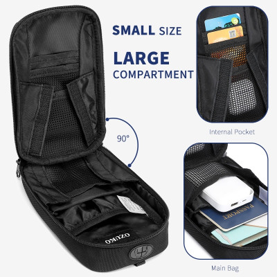 Túi đeo chéo OZUKO chống thấm nước phong cách Hàn Quốc thời trang dành cho nam