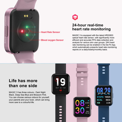 
Đồng hồ thông minh thể dục Kospet Magic3 theo dõi nhịp tim và giấc ngủ không thấm nước