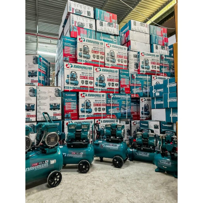[chính hãƞg] Máy Nén Khí Không Dầu Lên hơi nhanh NAKAWA 50L-5HP Giảm âm, 100% Dây đồng, Bảo hành 1 năm