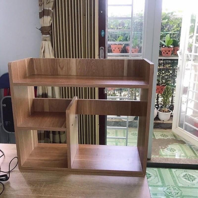 Kệ Sách Gỗ MDF Chống Ẩm Chất Lượng Cao Mini Để Bàn Đa Năng Đồ Dùng Học Tập Hồ Sơ Văn Phòng Tiện Lợi 4 Ngăn Lắp Ghép Dễ Dàng Giao Màu Ngẫu Nhiên