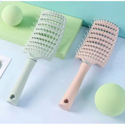 Combo 2 Lược Bán Nguyệt Chải Tóc Gỡ Rối Đa Năng-Lược Chải Làm Tạo Phồng Chân Tóc Lược Massage Đầu Mini (Màu ngẫu nhiên)