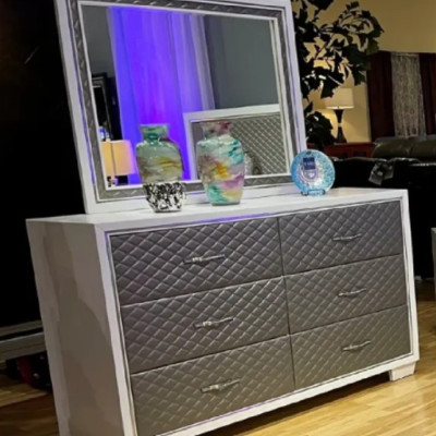 Tủ 6 ngăn kéo bọc nệm Tundo KT Ngang 165 x Sâu 46 x Cao 100cm