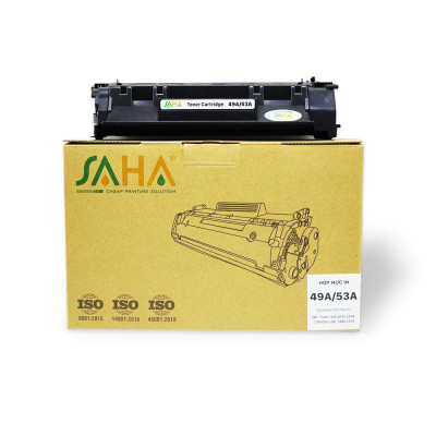 Mực in SAHA 49A/53A sử dụng cho HP Laser 1160, 1320 / P2014, P2015 – Canon LBP 3300 (CRG-308), 3310, 3370 (CRG 315) - Hàng chính hãng