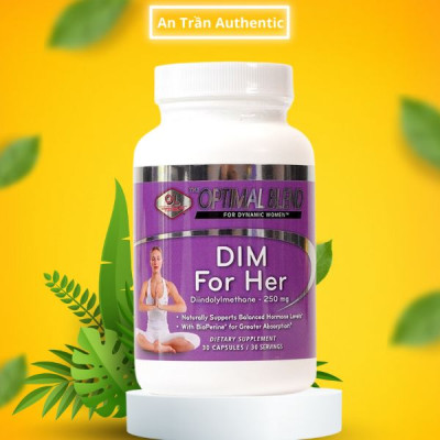 Olympian Labs DIM For Her 250MG - Hỗ Trợ Cải Thiện Nội Tiết Tố Nữ - Lọ 30 Viên - Hàng Công Ty