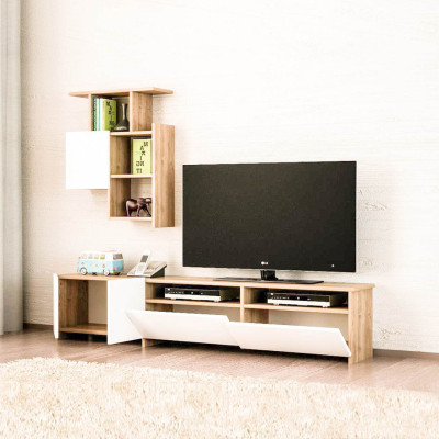 Kệ tivi gỗ công nghiệp dáng thấp cho phòng ngủ SMLIFE Tobio