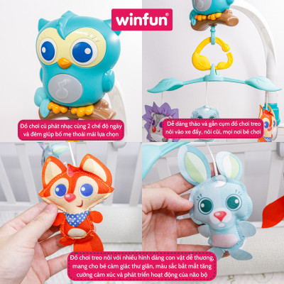 Đồ chơi treo nôi 3 trong 1 hình cú mèo Winfun 720010-NL