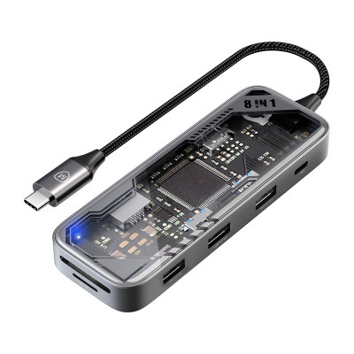 Hub Chuyển Đổi MicroPack EXPAND MDC-N8T 8 Trong 1 Kết Nối Type-C Thiết Kế Lộ Bo Mạch Bên Trong Nhìn Hiện Đại Phong Cách Hàng Chính Hãng