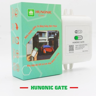 Bộ điều khiển cổng tự động Hunonic Gate điều khiển từ xa bằng điện thoại qua Wifi + Bluetooth hàng Việt Nam sản xuất.