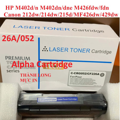 Hộp mực in 26A 052 cho máy in Canon LBP 214dw 424dw 426dw HP M402d/ M402dn/ M426fdn/ M426fdw Hàng chính hãng Alpha Cartridge