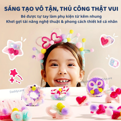 Kẽm nhung làm hoa, kẹp tóc DIY cho bé Mideer Chenille Stem Craft Collection