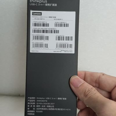 Cáp type C ra HDMI - VGA và USB - 3 trong 1 - Lenovo Thinkplus Type C USB-C 3-in-1 Adapter USB Hub, 4K HDMI 60Hz, VGA, USB 3.0 Type C to HDMI VGA USB 3.0 - Hàng chính hãng