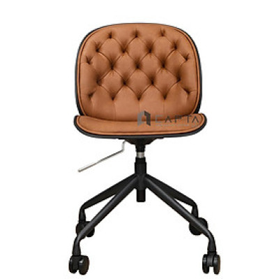 Ghế xoay làm việc tại nhà Beetle 7-P1 Nội thất Capta Ghế văn phòng nhỏ gọn lưng nhựa nệm PVC chân tăng giảm độ cao hiện đại 