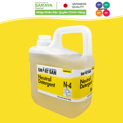 Dung Dịch Tẩy Rửa Trung Tính Saraya Smart San Neutral Detergent N-4 - Can 5 Kg