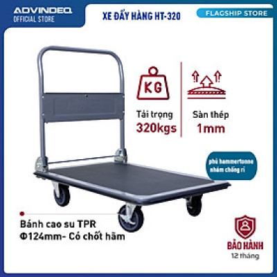 Xe Đẩy Hàng 4 Bánh Sàn Thép ADVINDEQ HT-320 - Hàng Chính Hãng