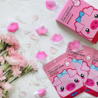 Mặt nạ dưỡng da collagen Milatte Fashiony Collagen Mask - Hộp 10 miếng