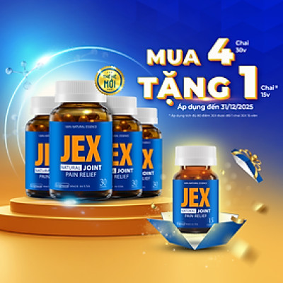 Viên uống JEX giảm đau, bảo vệ xương khớp với Eggshell Membrane, Collagen Peptide, Collagen Type II không biến tính (30 viên)