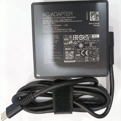 Sạc dành cho Laptop (Adapter for) Asus ROG Flow Z13 GZ301ZA-PS53 A20-100P1A GZ301ZE-LC032W+cable 100w 20V 5A type-C kèm dây nguồn - Hàng nhập khẩu