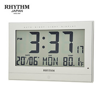 Đồng hồ Rhythm LCW018NR19 – KT 27.8 x 18.8 x 3.2cm /. 618g. Vỏ nhựa. Dùng Pin.