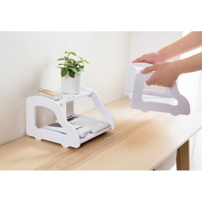 Kệ trang trí mini gắn tường 2 tầng đựng wifi, đầu thu,.... nhỏ gọn tiện dụng - Henrysa