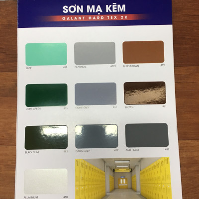 Sơn sắt mạ kẽm không cần lót Galant Hard Tex 2K Black 410 1L/bộ
