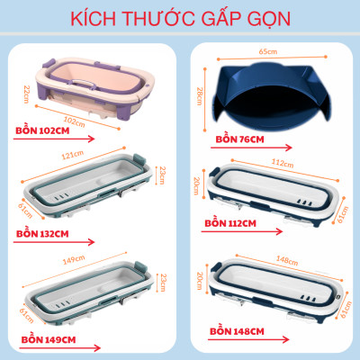 Bồn Tắm Gấp Gọn Thông Minh Cải Tiến Cho Người Lớn, Trẻ Em, Bồn Tắm Thông Minh Xông hơi [Bảo hàng 2 năm]