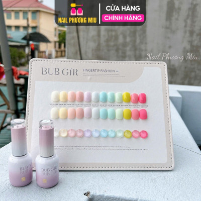 Set Sơn Gel BUBGIR 12 Màu Tông Pastel Số 85 Làm Nail Cao Cấp, Tặng Bảng Màu Cao Cấp, Bền Màu, Đặc Mướt, Tạo Xu Hướng Móng Ngọt Ngào Nữ Women