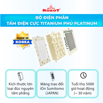 Máy Lọc Nước Điện Giải iON Kiềm ROBOT iONQueen 511 Chế Độ Nóng Nguội Lạnh - Hàng Chính Hãng