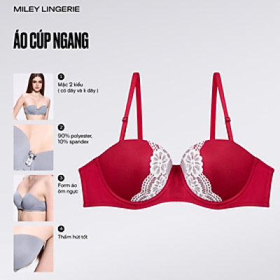 Áo Ngực Cúp Ngang Phối Viền Ren  Miley Lingerie BRM04202