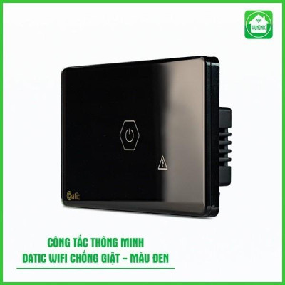 [CHỐNG GIẬT] Công tắc cảm ứng Hunonic Datic 1 Nút Công Suất Lớn kết nối Wifi điều khiển bình nóng lạnh, điều hoà