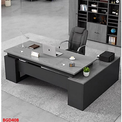 Bàn giám đốc gỗ MDF đơn giản , phong cách hiện đại BGD408 - NỘI THẤT LẮP RÁP VIENDONGADV