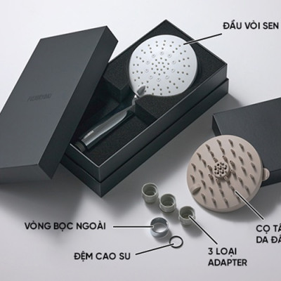 Vòi Sen Tạo Bọt Khí Mịn Fujiiryoki Fine Bubble FWS1 - Massage Và Chăm Sóc Da - Hàng Chính Hãng