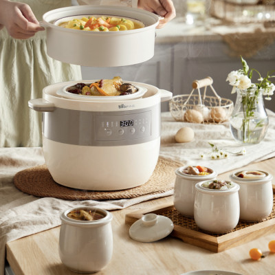 Nồi Chưng Yến, Nồi Hầm Kho Đa Năng, Nồi Nấu Chậm BEAR DDZ-B25Q3 Bản Tiếng Anh 5 Trong 1 BEAR Dung Tích 2.5 Lít Công Suất 400 W - Hàng Chính Hãng