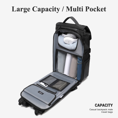 Ba lô đa năng OZUKO Nam Thời trang Đa chức năng Laptop Ba lô du lịch ngoài trời chống nước