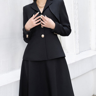 Set áo blazer & chân váy xòe Fiato thiết kế cao cấp WHITE CHIC