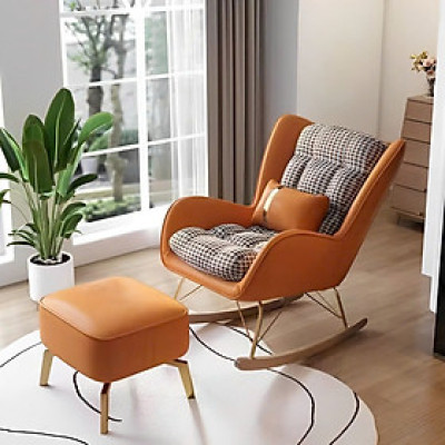 Ghế sofa bập bênh kèm đôn thư giãn tại nhà GH01