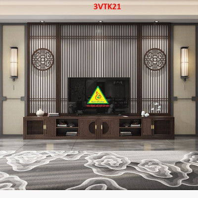 Vách ngăn phòng khách nhà bếp, Tủ kệ vách ngăn phòng 3VTK21