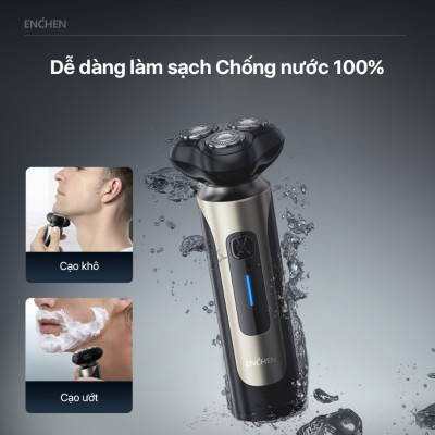 Máy Cạo Râu Enchen BlackStone8 Đầu cạo linh hoạt 3D Tốc độ nhanh, cạo sạch hơn - Hàng chính hãng