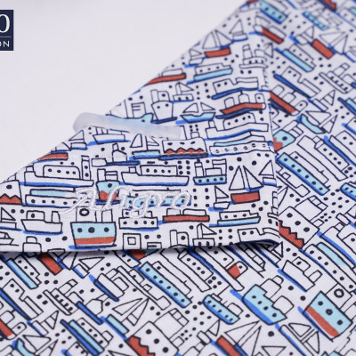 Áo sơ mi nam công sở họa tiết cộc tay Custom Fit mã ALGS-C87