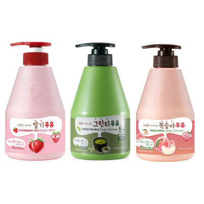 Sữa tắm trắng, dưỡng da hoa quả Kwailnara Body Cleanser - Hương chuối, dâu, dưa gang, trà xanh