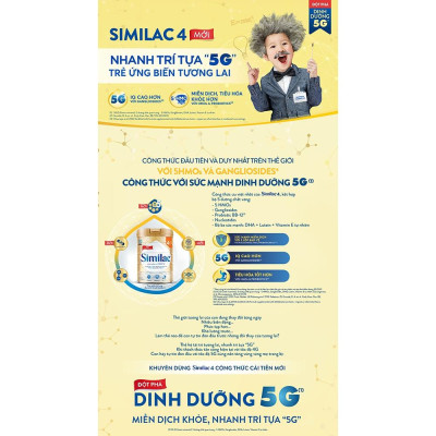 Combo 4 Sữa Bột Similac 2+ 1,6kg cho trẻ từ 2 tuổi trở lên