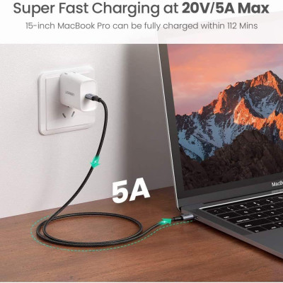Ugreen UG1023010230TK 1 sợi 1M và 1 sợi 2M hỗ trợ sạc nhanh pd 100w màu xám đen cáp USB type C đầu nhôm chống nhiễu - HÀNG CHÍNH HÃNG