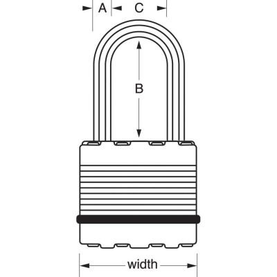 Ổ khóa chống cắt Master Lock M15 XDLF thân thép rộng 64mm