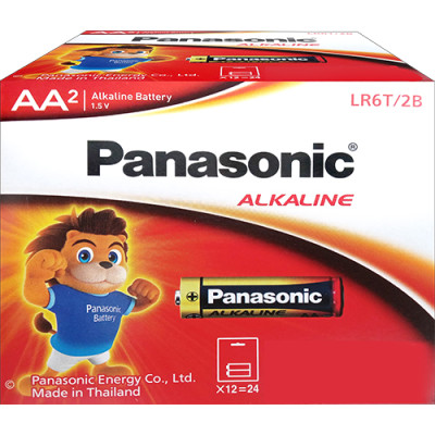 Hộp Pin kiềm Panasonic Alkaline AA LR6T/2B-V (24 viên) - Hàng chính hãng