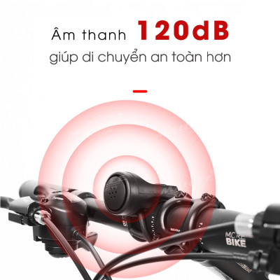 Còi Chuông Xe đạp EH-03 120dB sạc USB có chế độ chống trộm, 4 âm thanh điều chỉnh dung lượng 200mAh pin chờ 180 ngày - Mai Lee