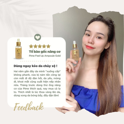TẾ BÀO GỐC VÀNG TRẺ HÓA NÂNG CƠ PIME FEEL UP AMPOULE GOLD 50ML