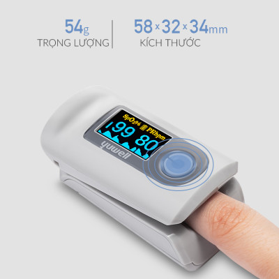 Máy đo nồng độ 0xy trong máu điện tử Yuwell YX301 - nhập khẩu chính hãng, bảo hành 24 tháng