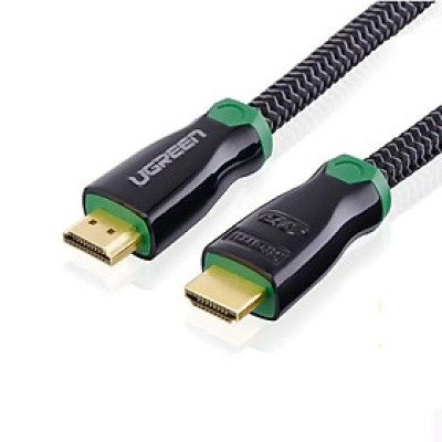 Ugreen UG10291HD126TK 1M màu Đen Cáp tín hiệu HDMI vỏ bọc kim loại hỗ trợ 3D 4K2K - HÀNG CHÍNH HÃNG