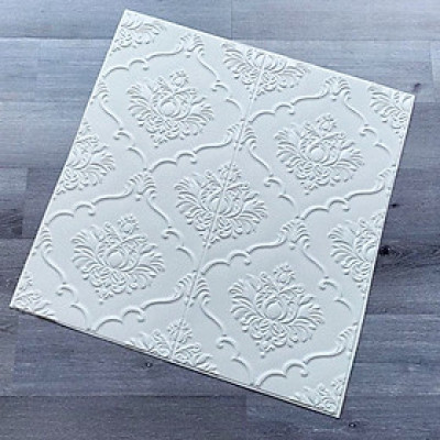 Bộ 10 Tấm Xốp Dán Tường 3D Cổ Điển Hoa Sen Trắng 70x70cm Siêu Đẹp, Sang Trọng