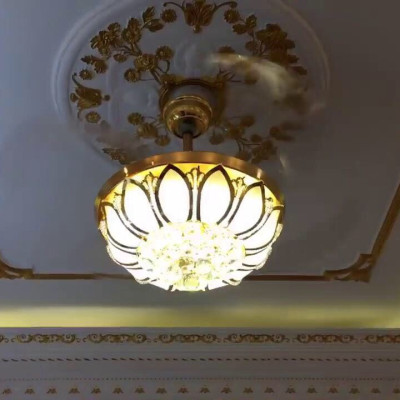 Quạt trần giấu cánh, cánh cụp cánh xòe cap cấp, có đèn trang trí, động cơ DC tiết kiệm điện